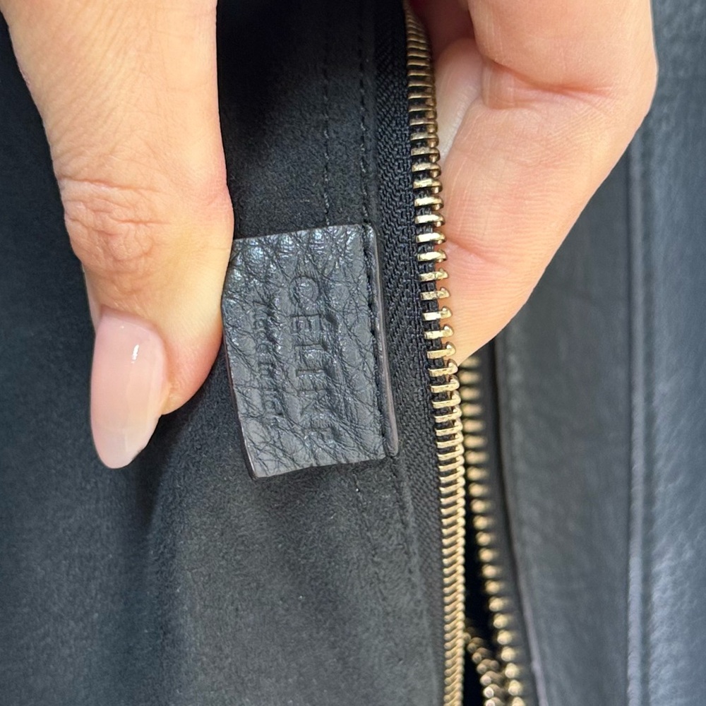 Celine Leather Luggage Phantom Tote in Charcoal - Picture 12 of 16